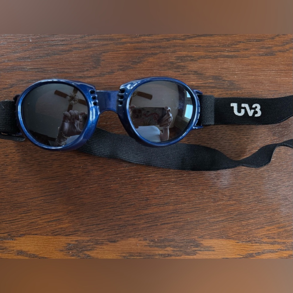 Blue UVEX Goggles with Black Strap